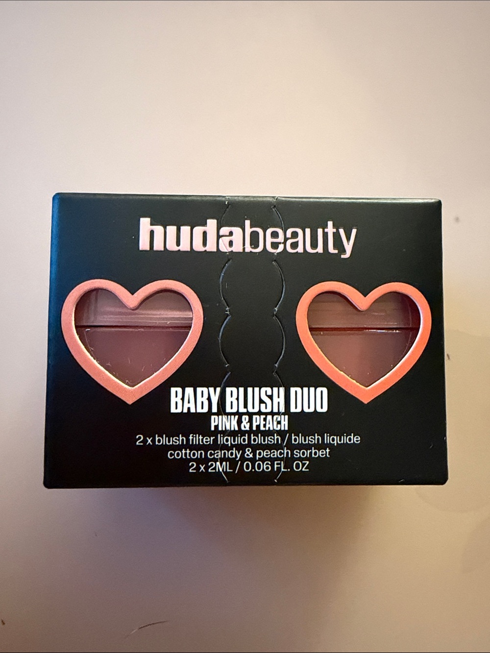 HUDA BEAUTY Baby Blush Duo - Pink & Peach Liquid Blush Set